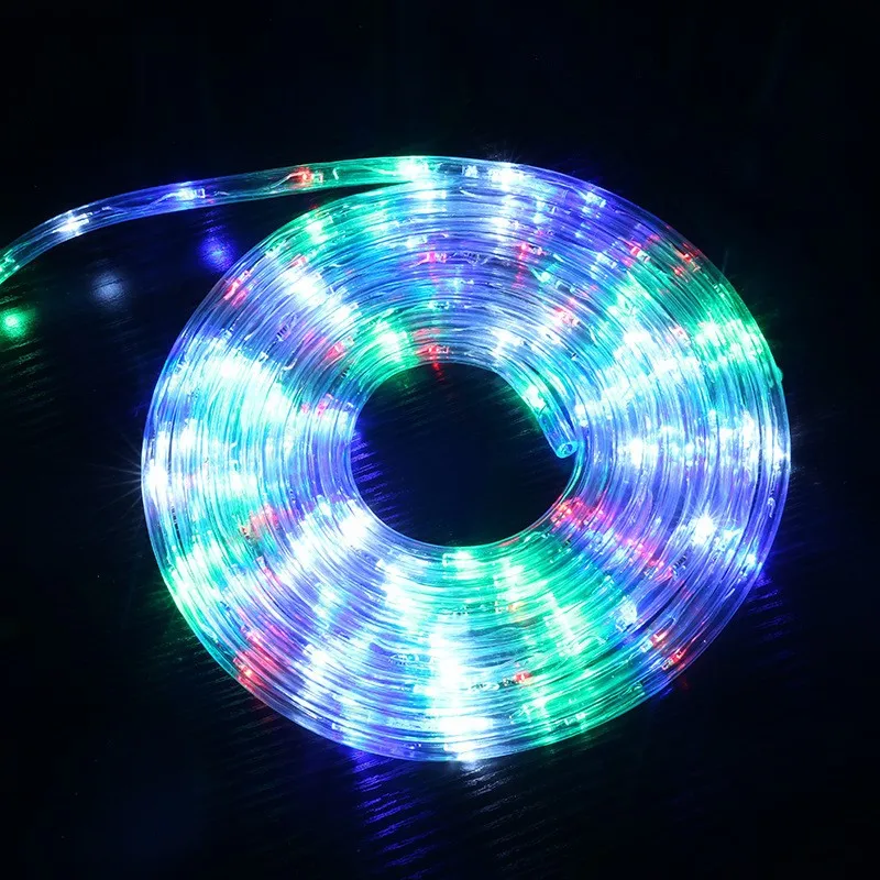 RGB Strip Light 10-40 м Светодиодные полосы света наружная уличная гирлянда безопасное напряжение веревка струнные огни украшения для дома садовый забор Рождественская елка - Испускаемый цвет: RGB Strip Light