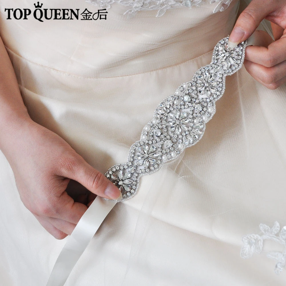 TOPQUEEN H94 великолепный кристалл бисером Повязка на голову для невесты Стразы ободки аксессуары для волос невесты лента-повязка на голову