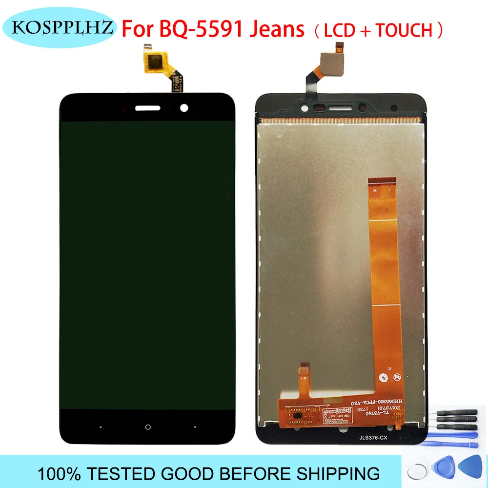 Для BQ 5591 BQS BQS5591 джинсы ЖК дисплей + кодирующий преобразователь сенсорного экрана