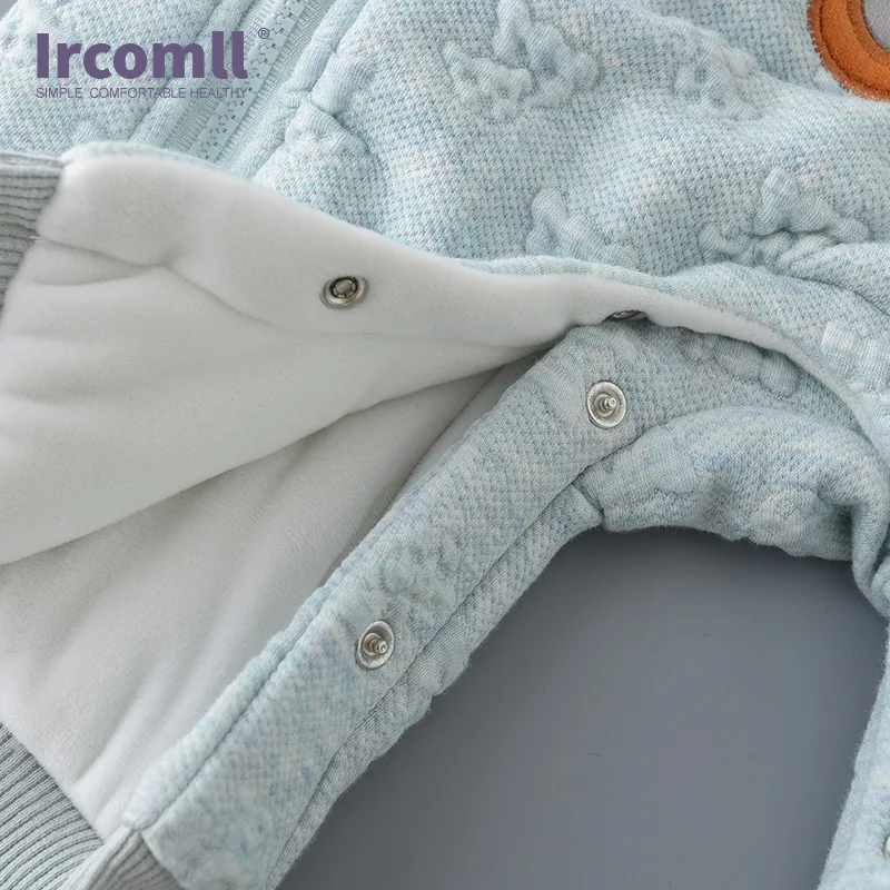 Ircomll детские комбинезоны для младенцев зимняя одежда с милым рисунком медведя