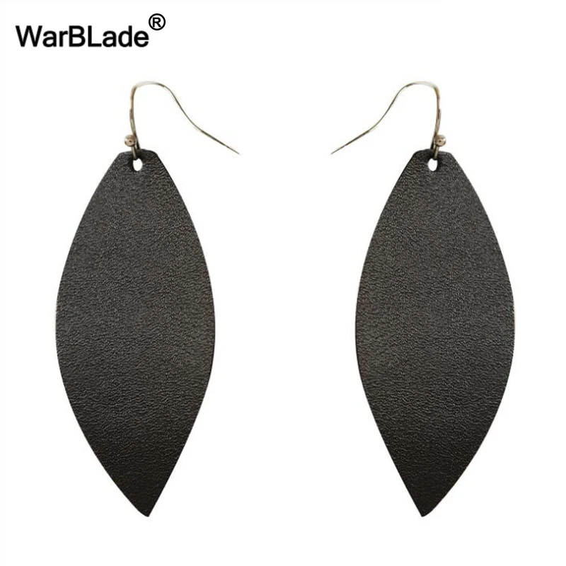 10 пар модных красочных кожаных сережек WarBLade с листьями для женщин винтажные
