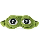 Мультяшная 3D маска для глаз для женщин, девочек и мальчиков, милая плюшевая маска для глаз в виде лягушки, 20 см, забавная зеленая маска для сна