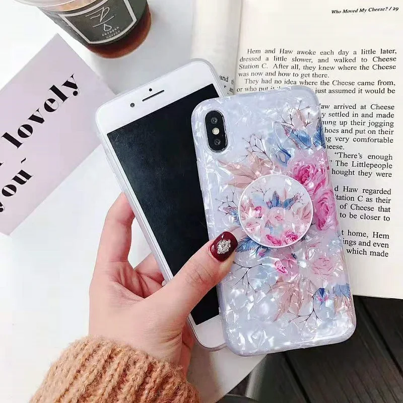 Модный чехол для телефона с раковиной iphone XS Max XR X 6 6S 7 8 Plus расширяющейся