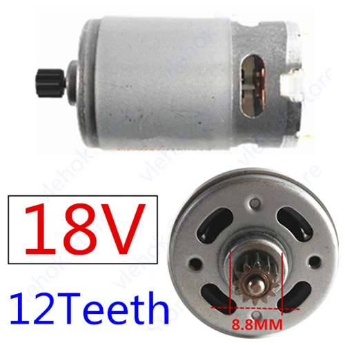 12Teeth 18V 8.8MM 9 т 11 зубов 13 зубов 14 зубов 15 зубов RS550 10,8 в 12 В 14,4 в 18 в для BOSCH DeWALT HITACHI MAKITA METABO Milwaukee Hilti Ryobi мотор - Цвет: 12Teeth 18V 8.8MM