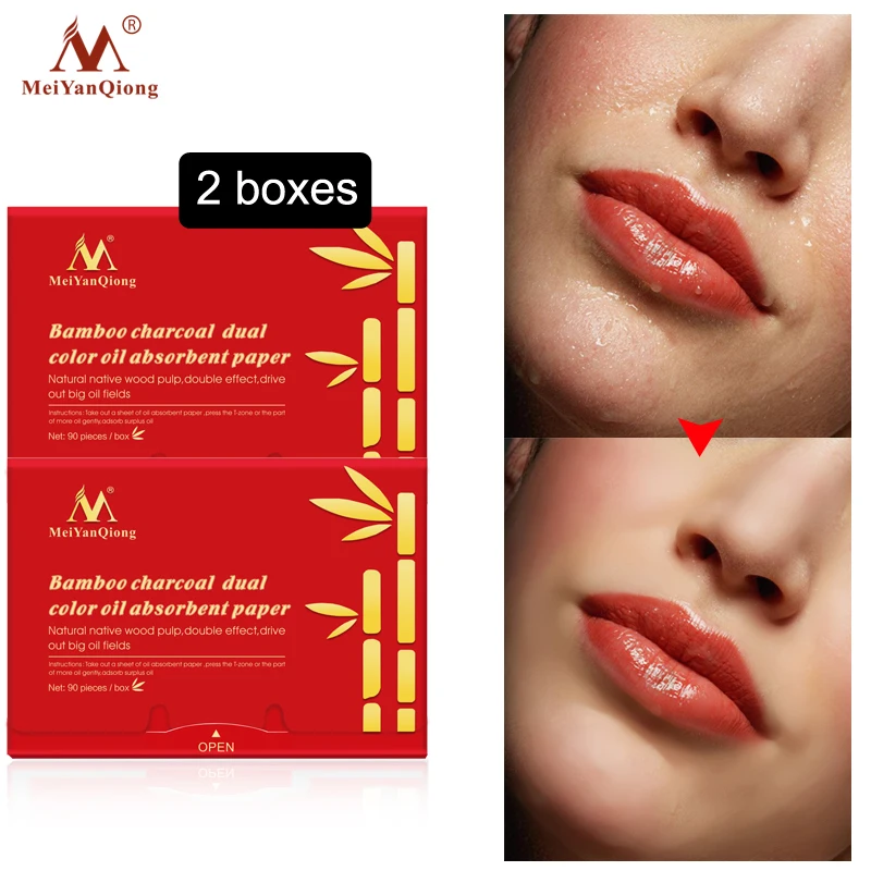 Супер удалить масло для лица бамбуковый уголь двойной Цвет масла абсорбент
