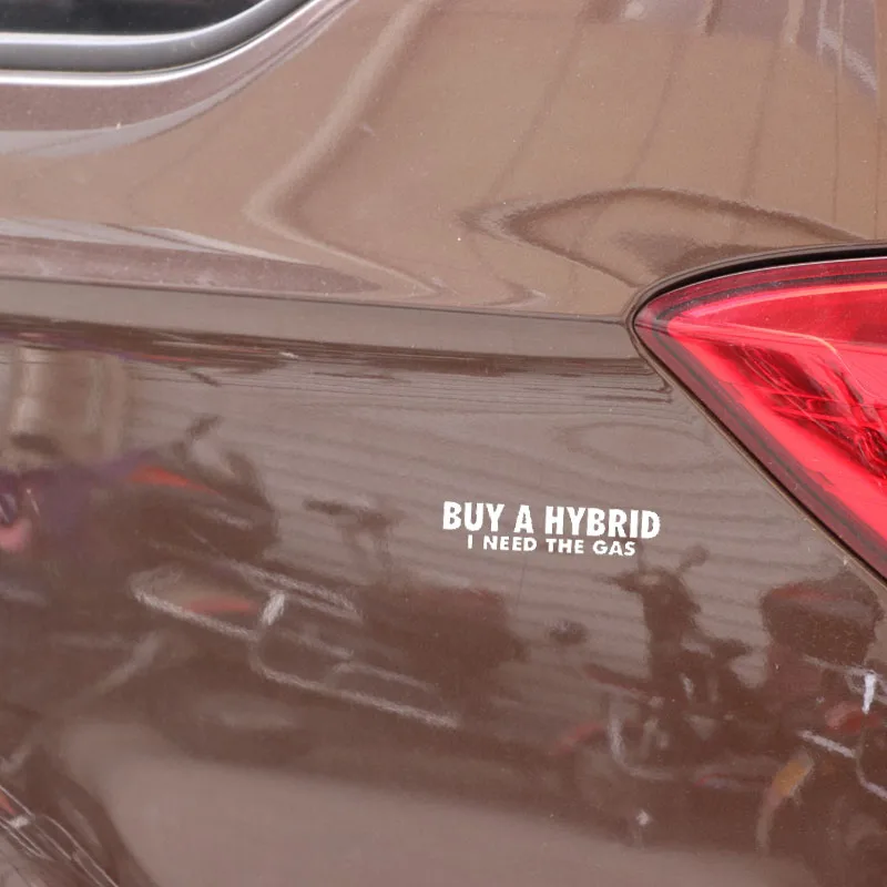 YJZT 13.5CM*2.8CM BUY A HYBRID I NEED THE GAS Vinyl Decal Diesel Car Sticker Black/Silver C3-1010 | Автомобили и мотоциклы