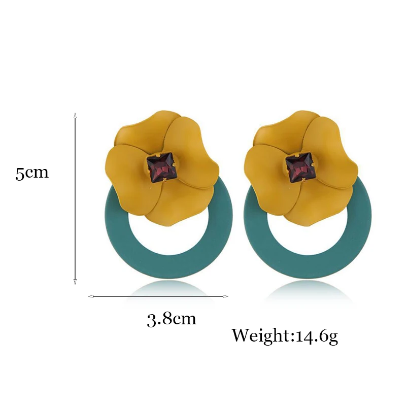 Корейские акриловые летние украшения большие цветы полые круглые подвесные