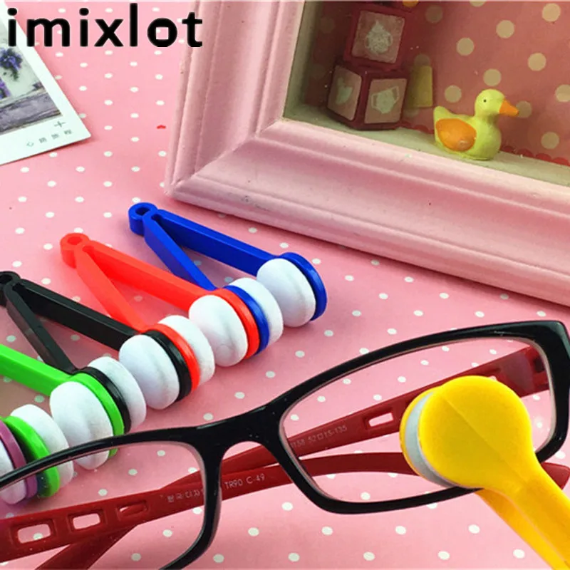 Imixlot 6 шт./лот мини портативные щетки для очков очки солнцезащитные очки микрофибра очиститель щетки Чистящие 6 цветов