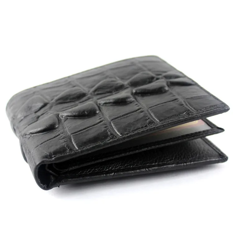 Genuine Leather Men Wallets Crocodile Pattern Short Purses Folding Business Man Portable Male Credit Card Bags Holder | Багаж и сумки