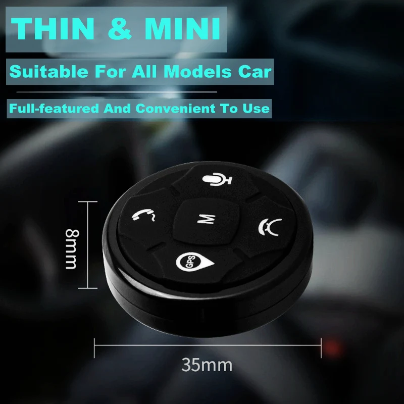 

Universal 10Key Car Steering Wheel Controller Wireless Music DVD GPS Navigation Steering Wheel Radio Remote Control Button Black