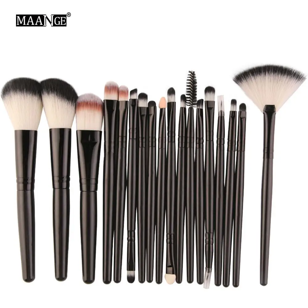 HH MAANGE Professional 18 шт. Косметические кисти для макияжа основа для век подводка для глаз губ макияж кисти для макияжа глаз набор - Handle Color: HH