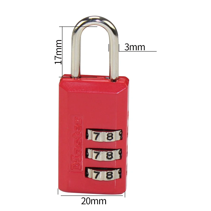 Мастер замок 3 цифры комбинация пароль цинковый сплав безопасности чемодан багаж