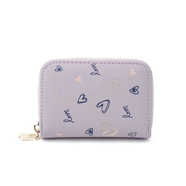 Type B light purple Визитницы из искусственной кожи 9 бит бизнес-держатель для карт кошелек женский розовый/зеленый/фиолетовый/черный/синий на молнии Женский визитница - Цвет: Type B light purple