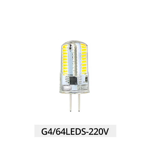 G4 64LED Foxanon LED G4 G9 E14 светильник светодиодный лампочка тусклая освещение SMD3014 AC 220 V лампы в форме свечи свет заменить Галогенные лампы прожектор люстра - Испускаемый цвет: G4 64LED