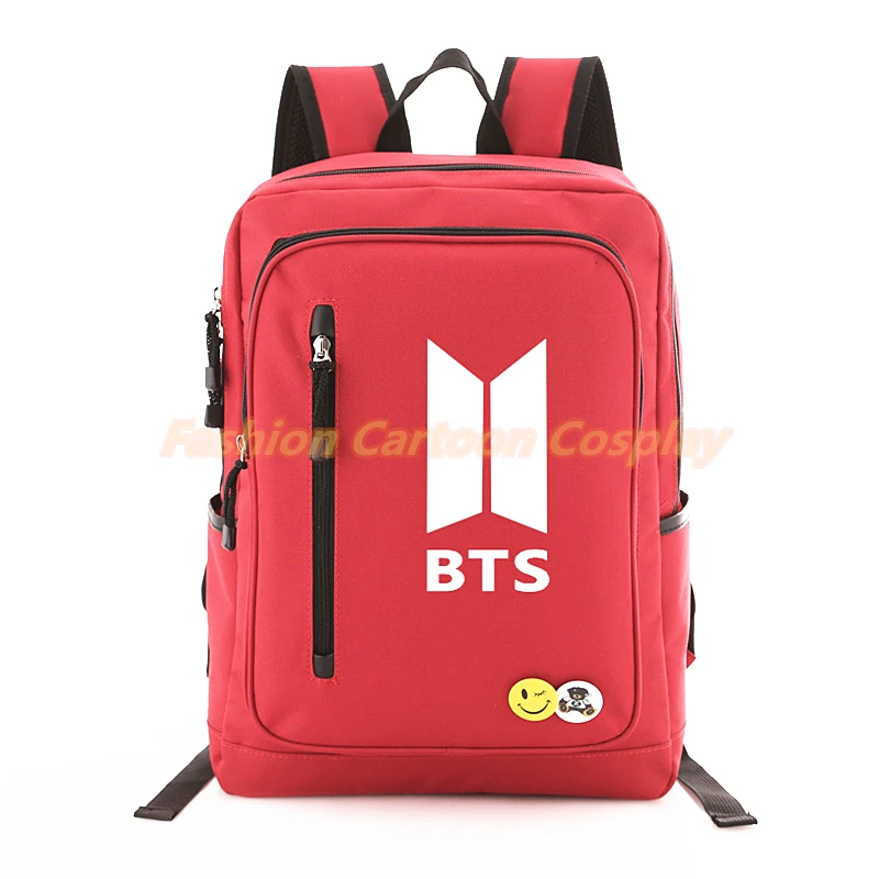 2018 Новый KPOP BTS Bangtan Обувь Для Мальчиков Логотип Двери письмо рюкзак рюкзаки