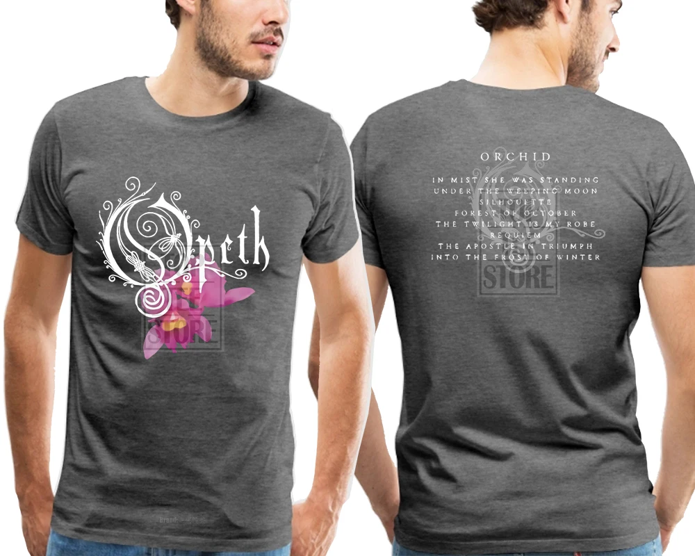 Opeth Орхидея футболка s m l Xl 2Xl Фирменная Новинка Официальная футболка - Цвет: Charcoal