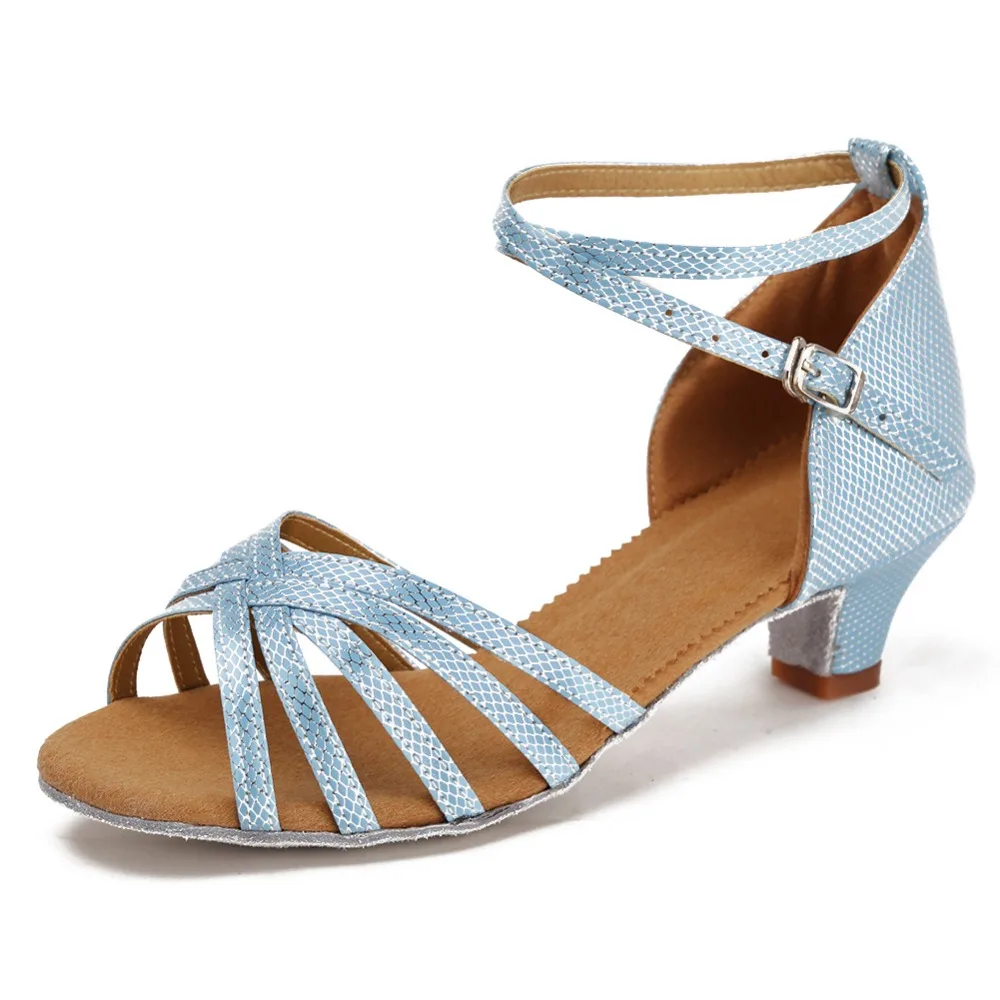 Туфли для латинских танцев на высоком каблуке туфли Горячая распродажа синий