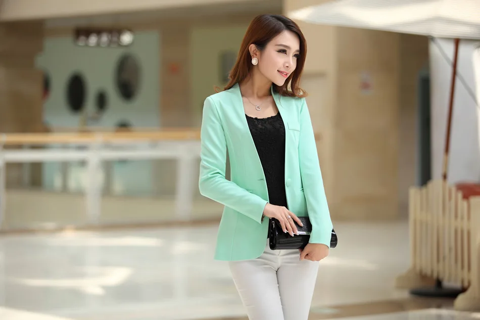 Яркие цвета темперамент весна осень яркий желтый костюм женский Блейзер Куртка