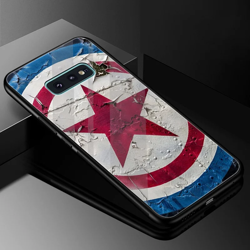 Desxz цветной чехол для телефона из закаленного Стекло samsung Galaxy S7 край S8 S9 плюс S10 Note 8