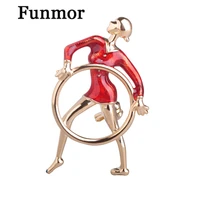 funmor casual figure brooch enamel pins women mujer cardigans blouse sweater decoration ornaments jewelry daily accessories gift