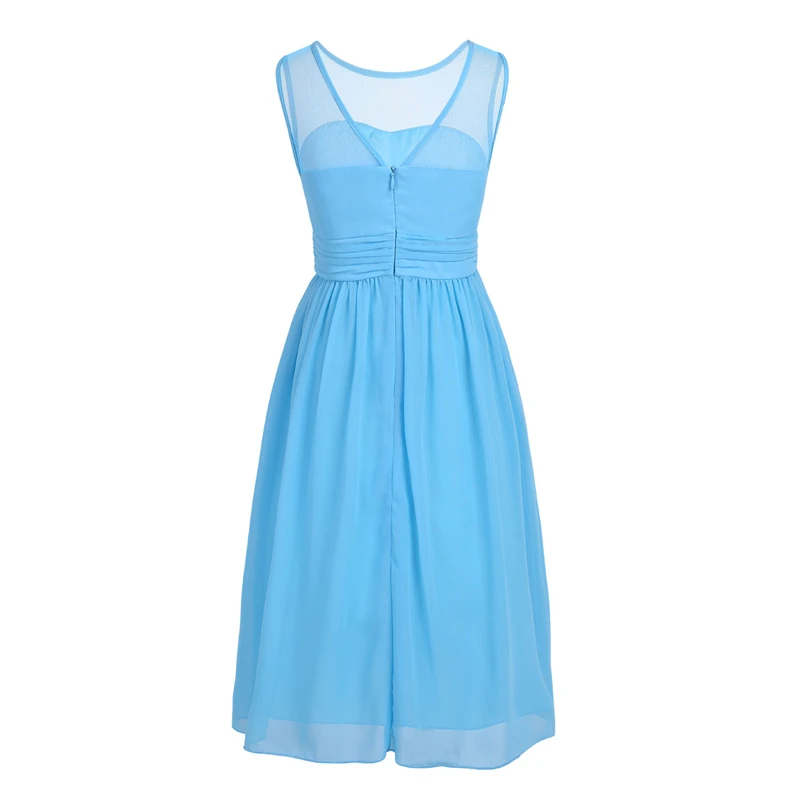 Girls Darling Sweetheart Chiffon Gown Bow Crystal Flowers Dresses Teenage Child Bridesmaid Birthday Party Formal Dress | Детская одежда