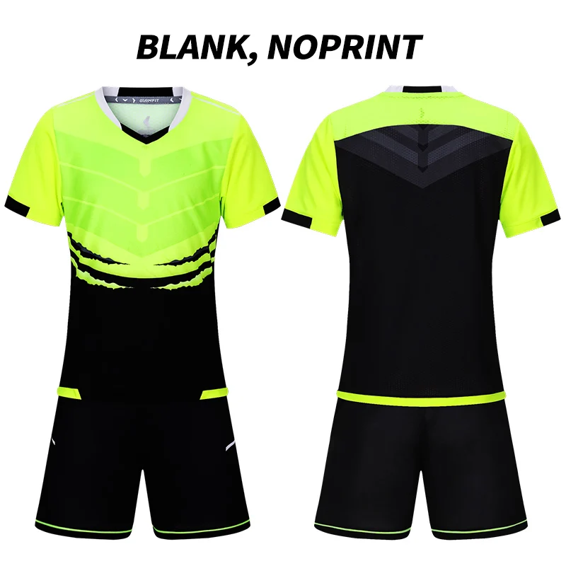 Green Детские футбольные майки, спортивные футбольные командные майки, Camiseta de Futbol, Футбольная форма для мальчиков, дышащие спортивные костюмы на заказ - Цвет: Green