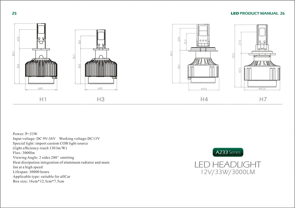 1 комплект Автомобильные светодиодные лампы H7 H1 H8 H9 9005 HB3 HB4 9006 H11|h7 led|bulb diyh7 headlamp bulb |