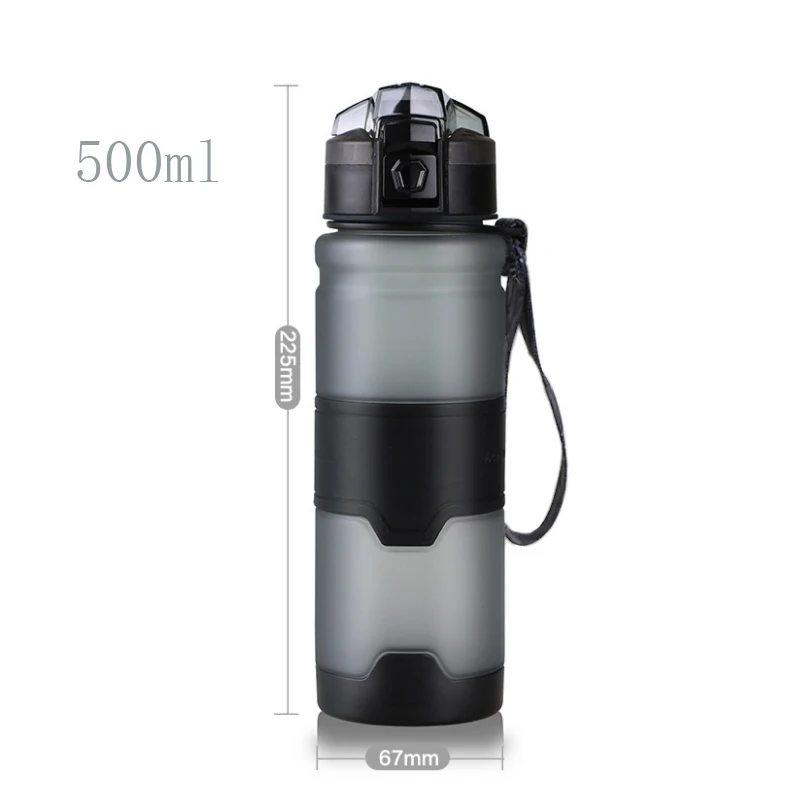 

Hot Sale 500ml Portable Motion Tritan Water Bottle Bpa Free Plastic For Sports camping hiking