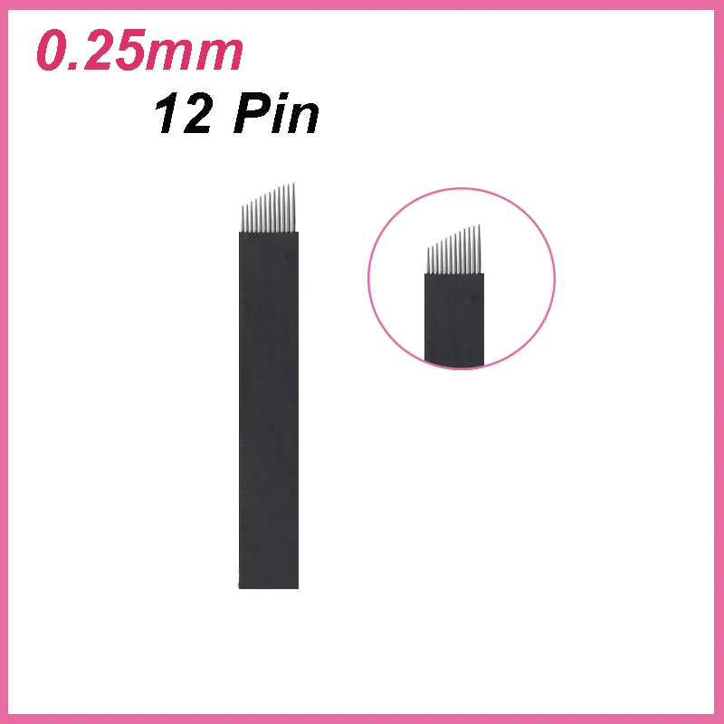 

New Tattoo Needle 12 Flex Lamina Agulhas Tebori Blade for Manual Eyebrow Pen Microblading Needles 12 Pins for Pernement Makeup