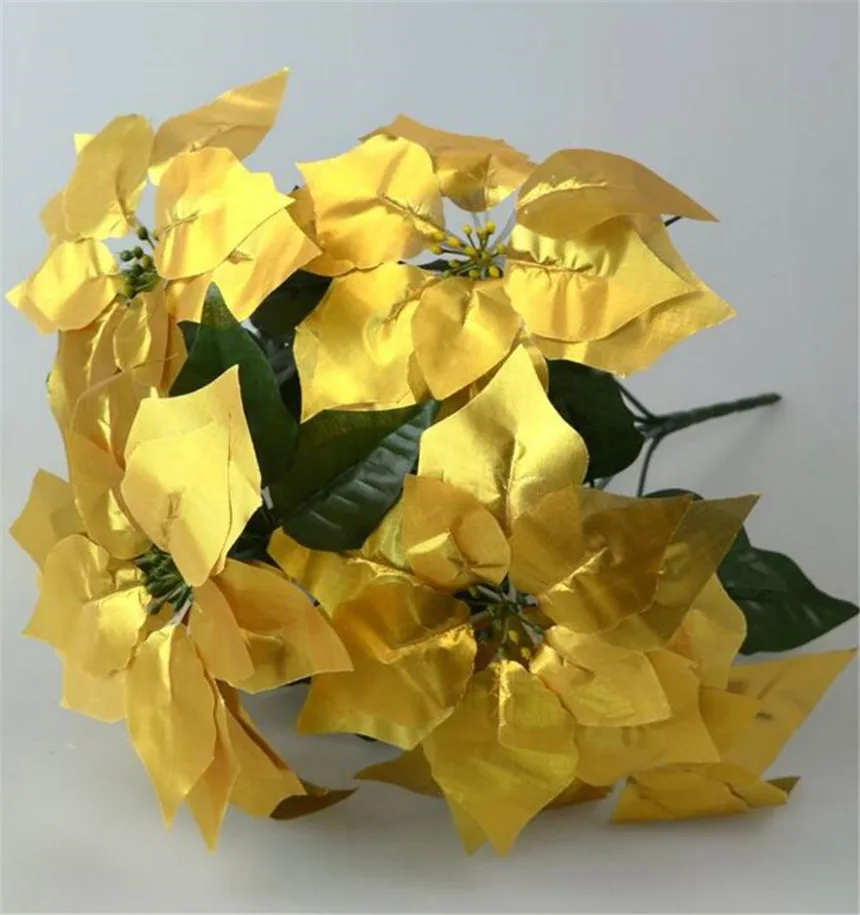 72 шт. искусственные пуансета рождественский цветок Длина 48 см