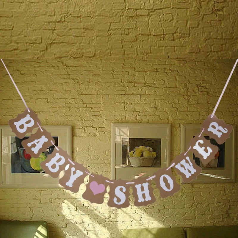 Baby Shower 3M Розовый Синий баннер его на день рождения девочки мальчика темы бумажные