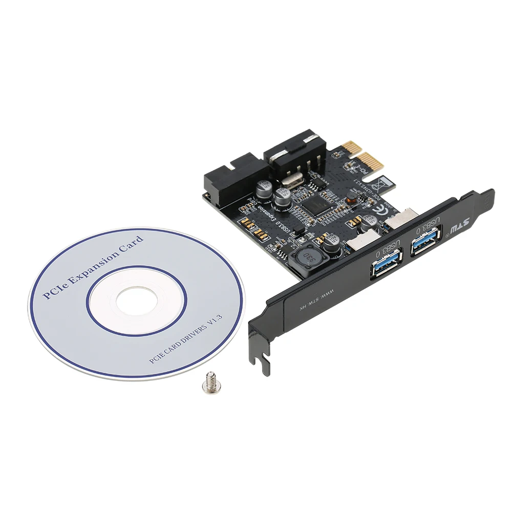 STW PCI E к USB 3 0 2 портовая экспресс карта Mini концентратор контроллер адаптер с