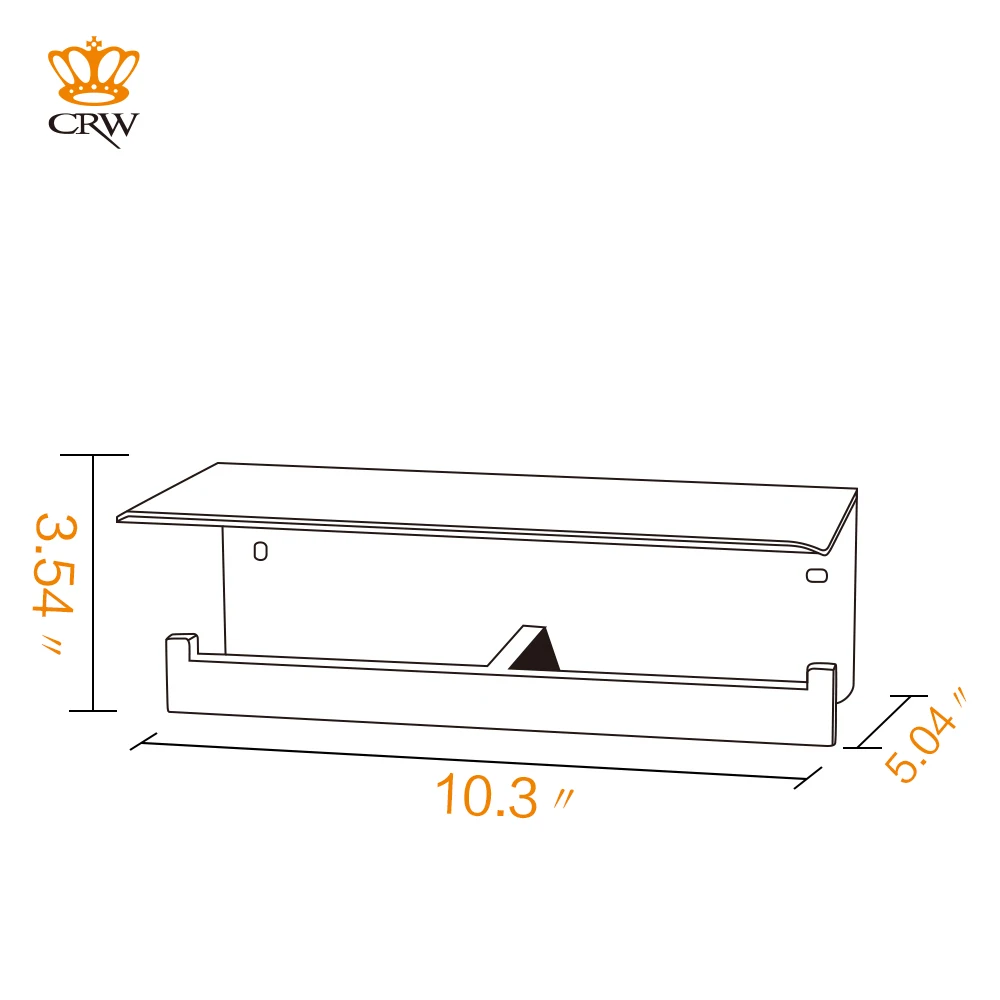 CRW двойной держатель рулона туалетной бумаги из нержавеющей стали настенное