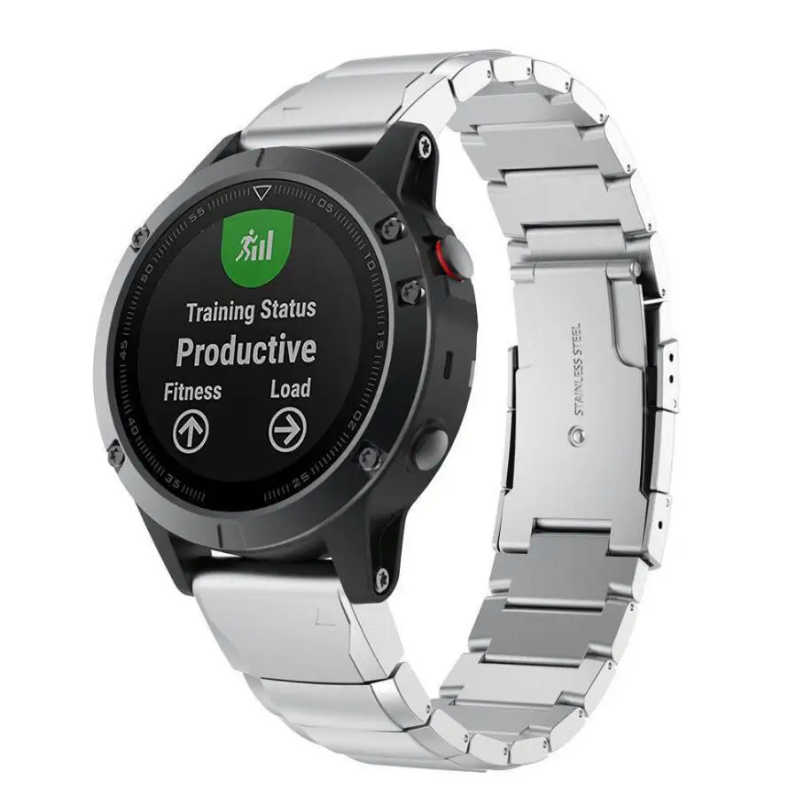 Ремешок из нержавеющей стали для Garmin Fenix 5 Plus Band 22 мм ширина интегрированный