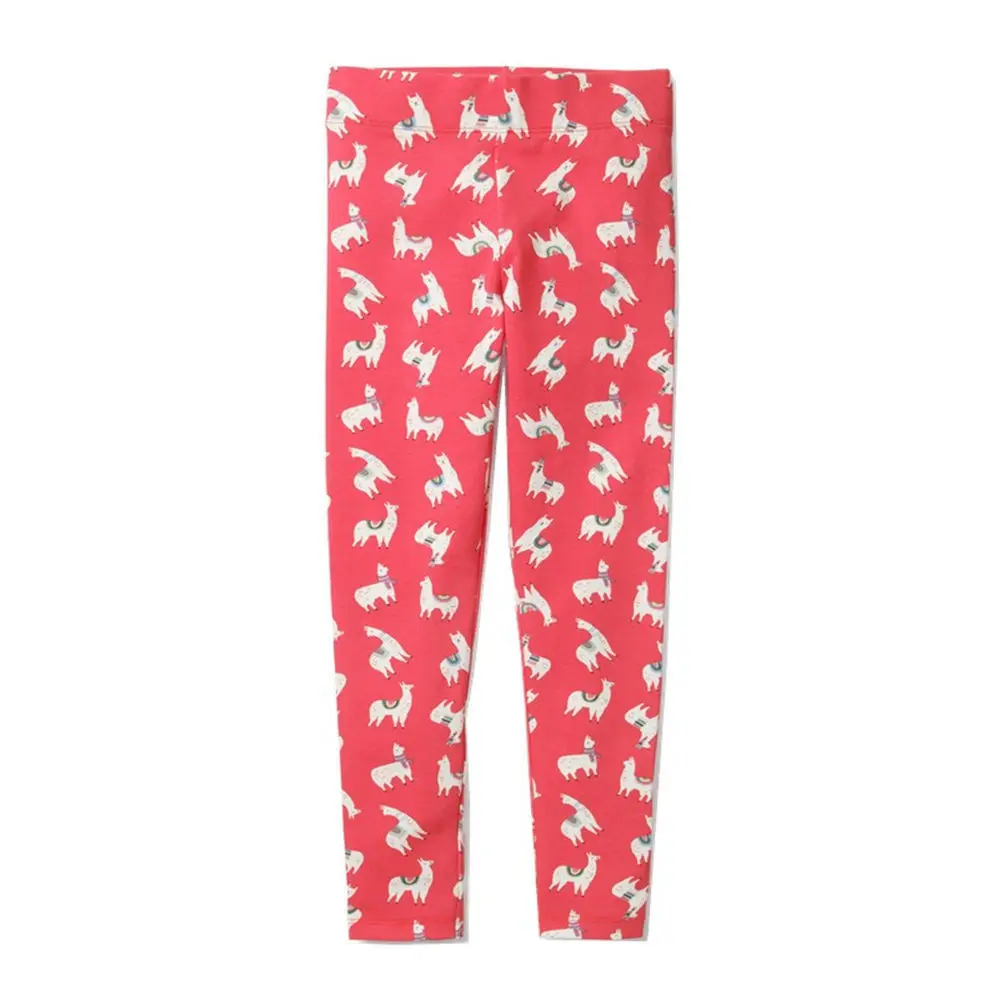 

Jumping Meters Girls Leggings Pink Alpaca Print Kids 100% Cotton 2018 Brand Children Trousers Clothes Kids Children pants Baby