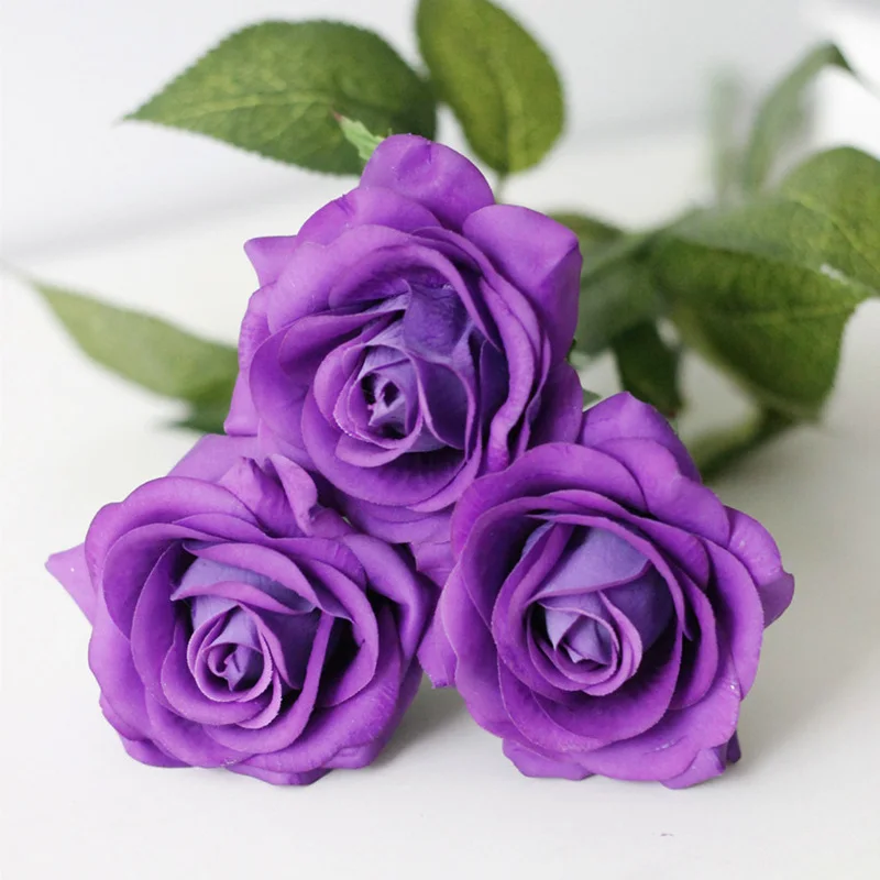 1pc purple flower Meldel, искусственные цветы, светодиодный, красная роза, гирлянда в колбе, настольная лампа, романтический подарок на день Святого Валентина, День рождения, свадебный Декор для дома - Цвет: 1pc purple flower