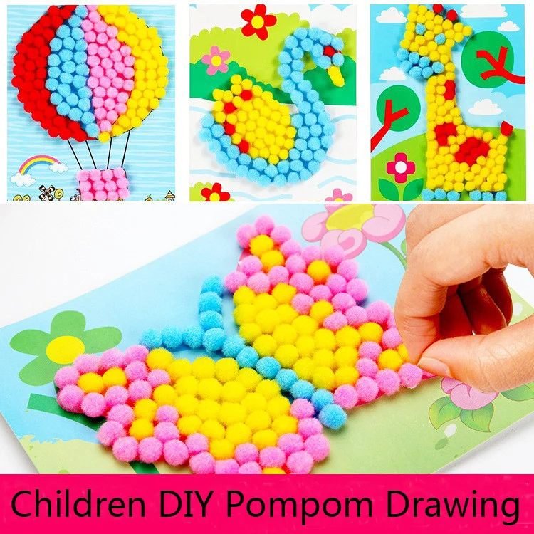 20 г/лот смешанные серые розовые цвета помпоны меховые поделки DIY мягкие свадебное