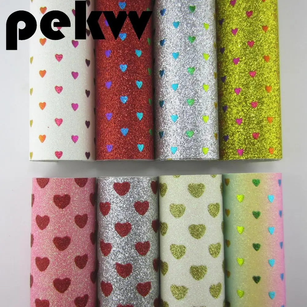 Chunky Glitter Fabric Leather For Shoes DIY Bows A4 Sheet 8"x11.8" 1piece DG005