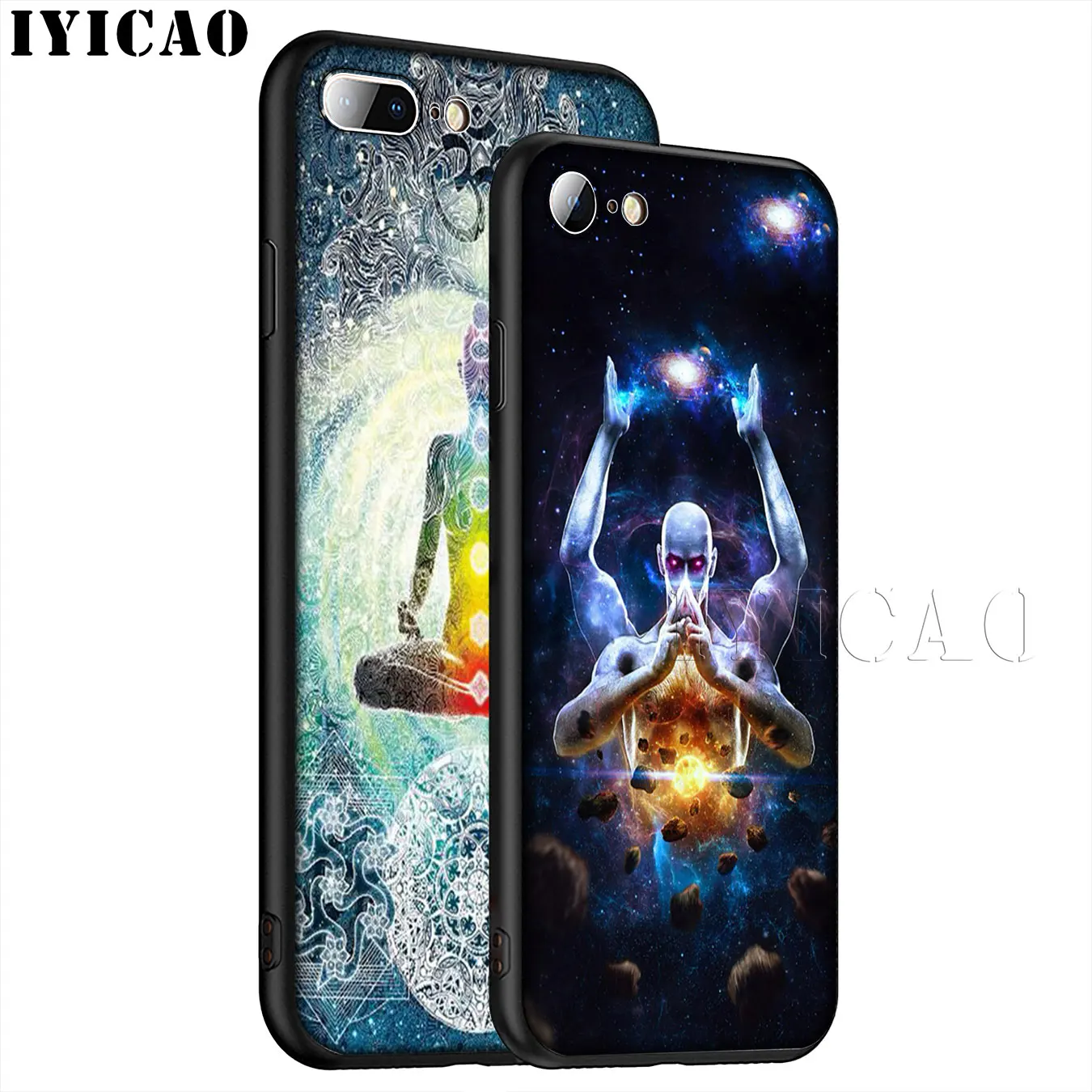 IYICAO чакра Йога модный принт Мягкий силиконовый чехол для телефона iPhone XR X XS 11 Pro Max 6