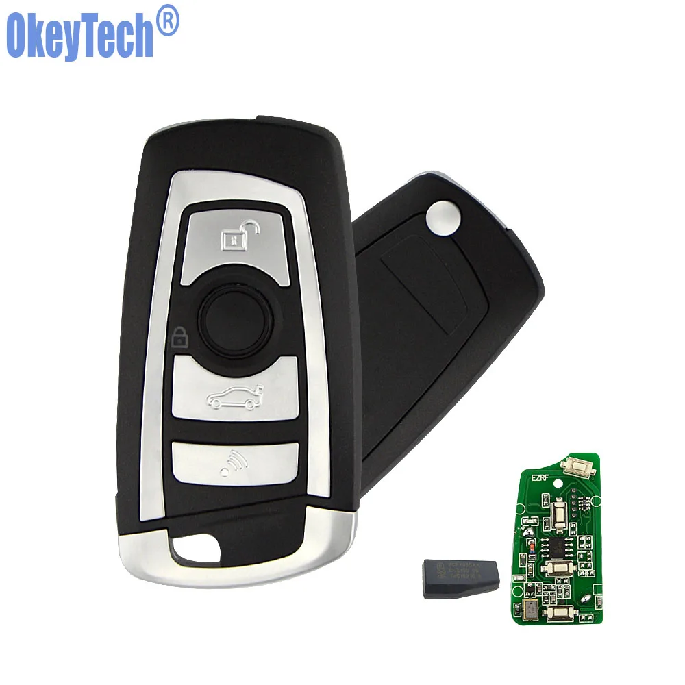 OkeyTech модифицированный флип 4 кнопки 315/433 мгц удаленный ключ для BMW EWS 325 330 318 525 530 540