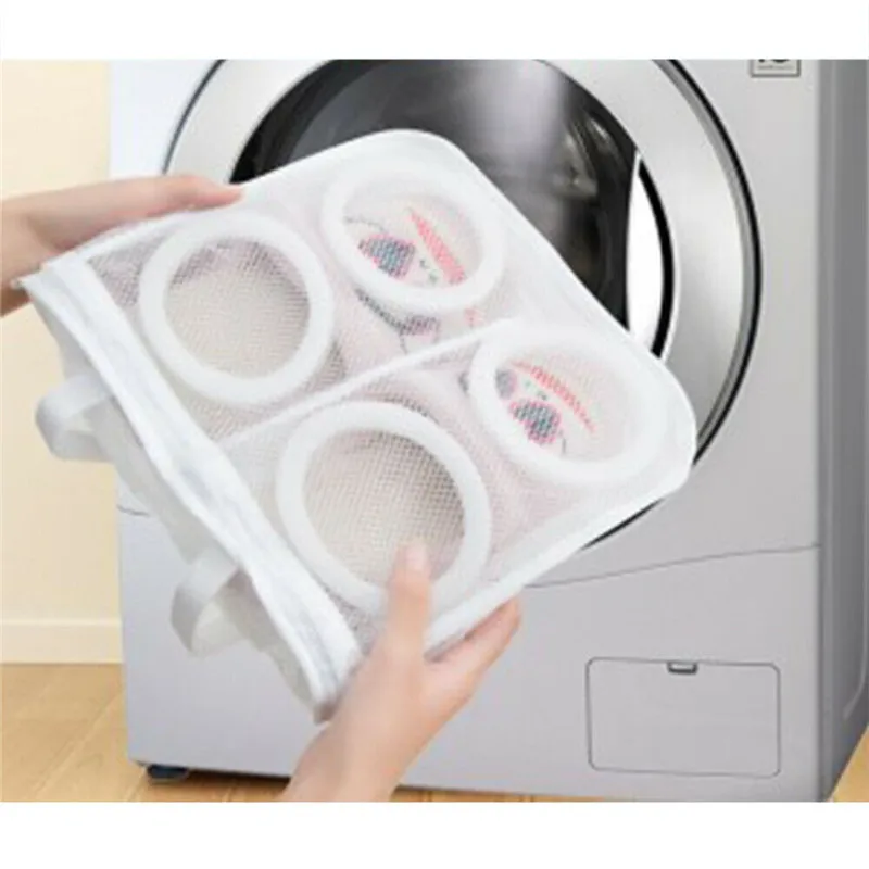 Сумки для стирки кроссовок спортивная обувь защитная сетка на молнии мешок белья