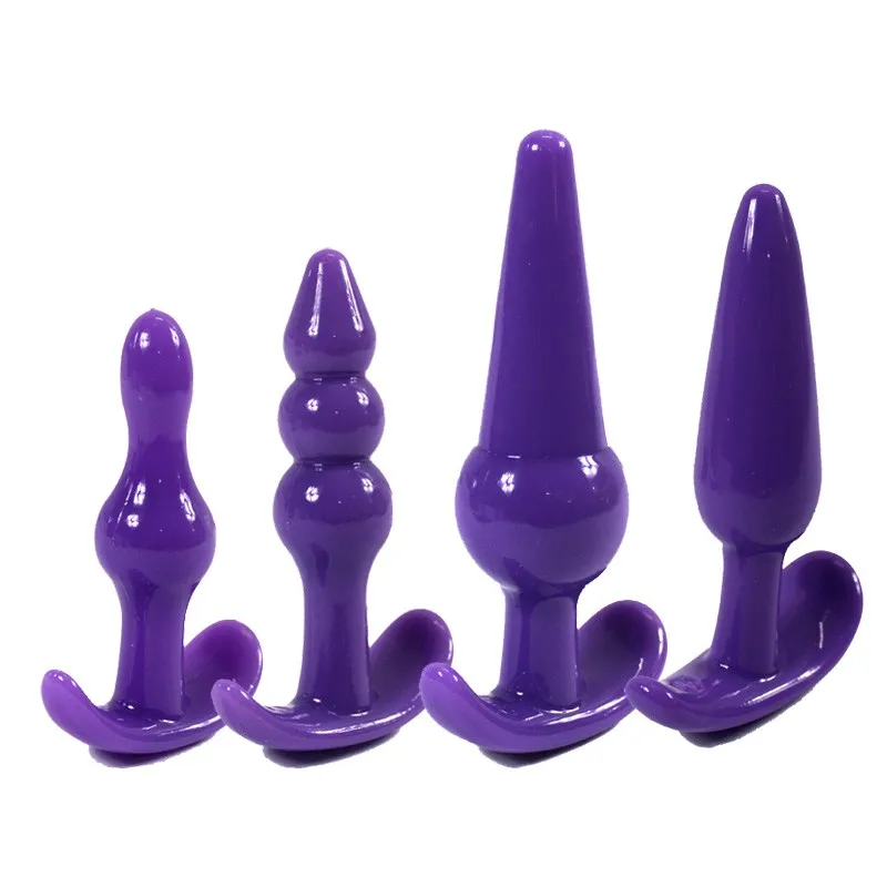 Черный волк анальные секс игрушки 4 части/набор силиконовые Анальные пробки