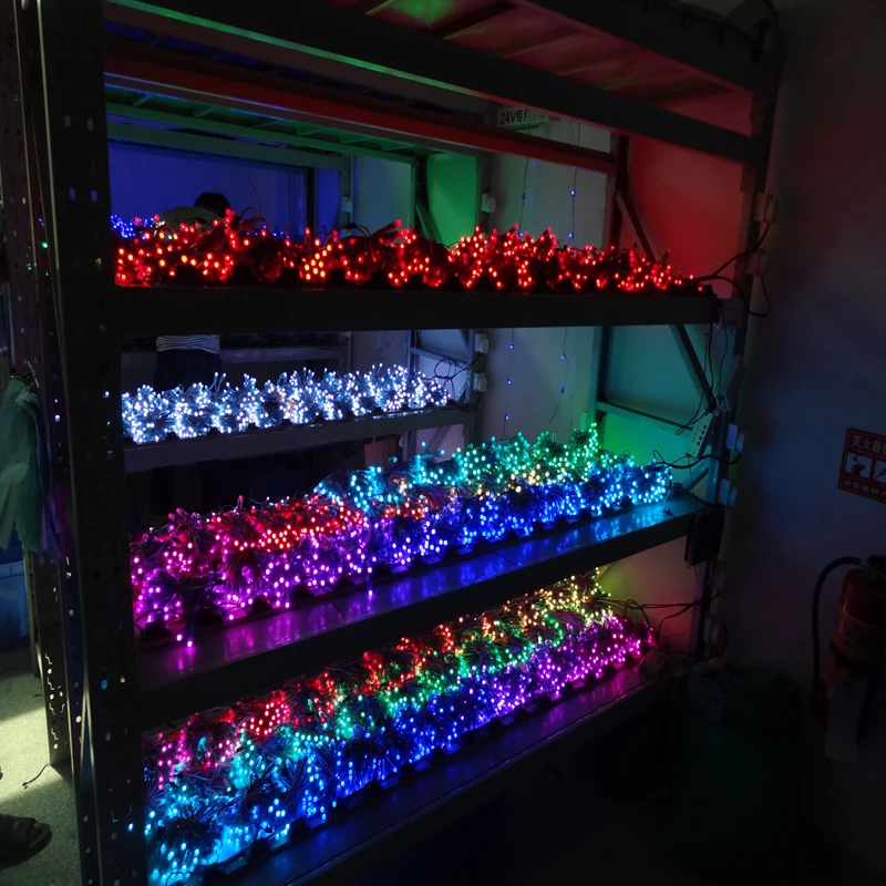 1000pcs/lot WS2811 led pixel module 12mm IP68 waterproof DC5V full color RGB LED string node light 50pcs/string White Wire Cable | Лампы и