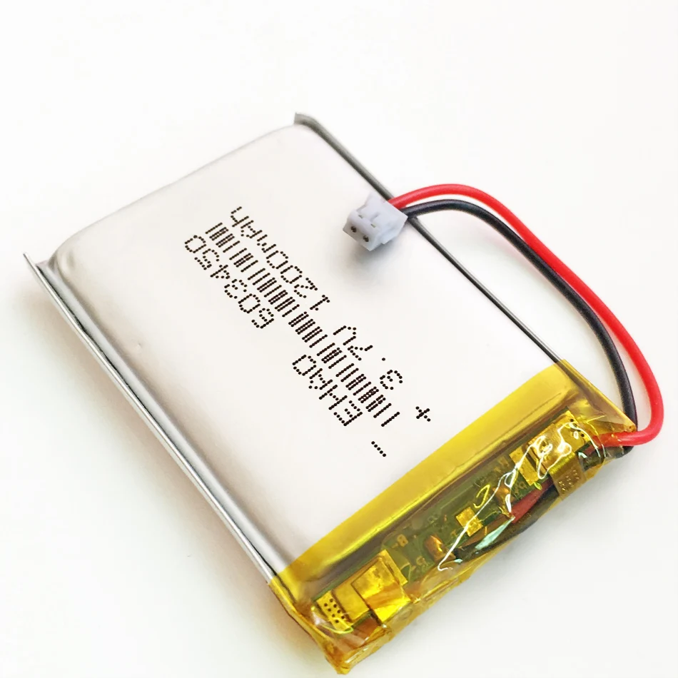 3,7 в 1200 мАч литиево-полимерный lipo аккумуляторная батарея JST ZH 1,5 мм 2pin разъем для gps DVD видео игры PAD электронные книги 603450