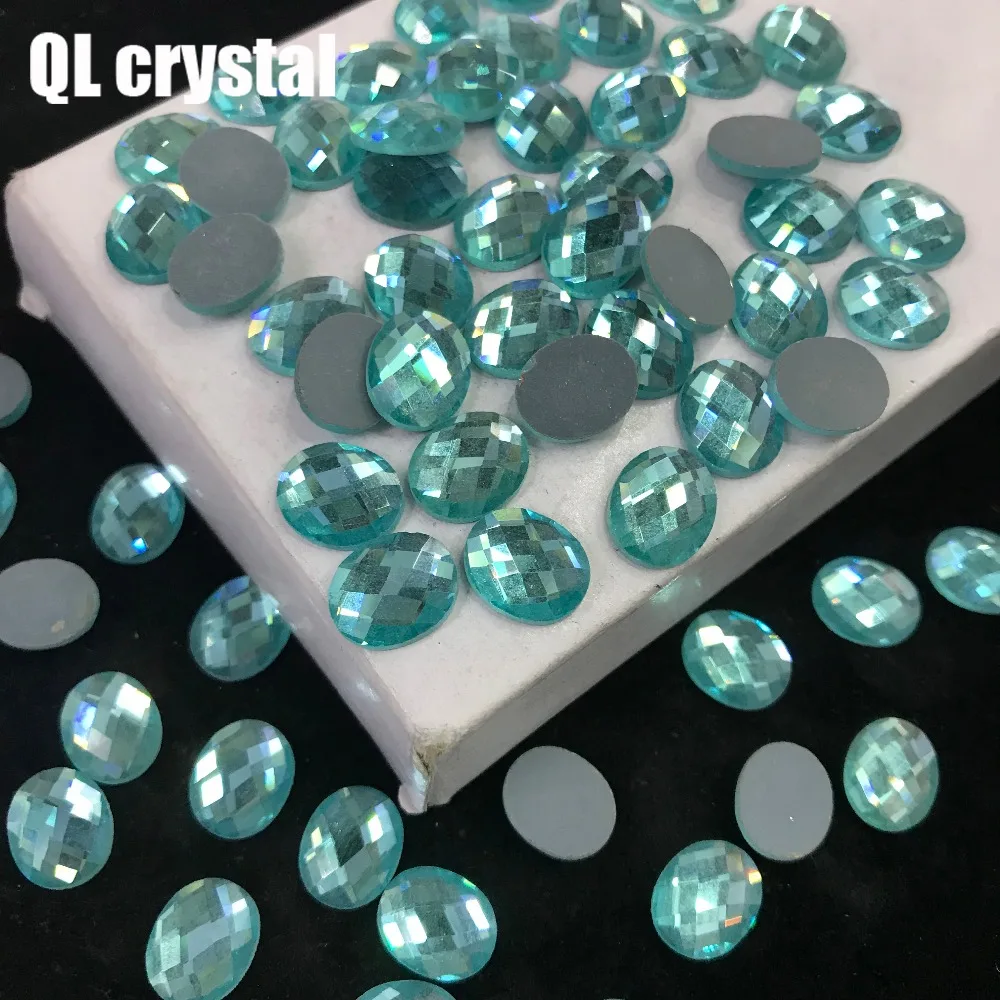 QL Кристалл 10x12 мм кристалл популярная DIY Одежда Обувные сумки клей на плоской