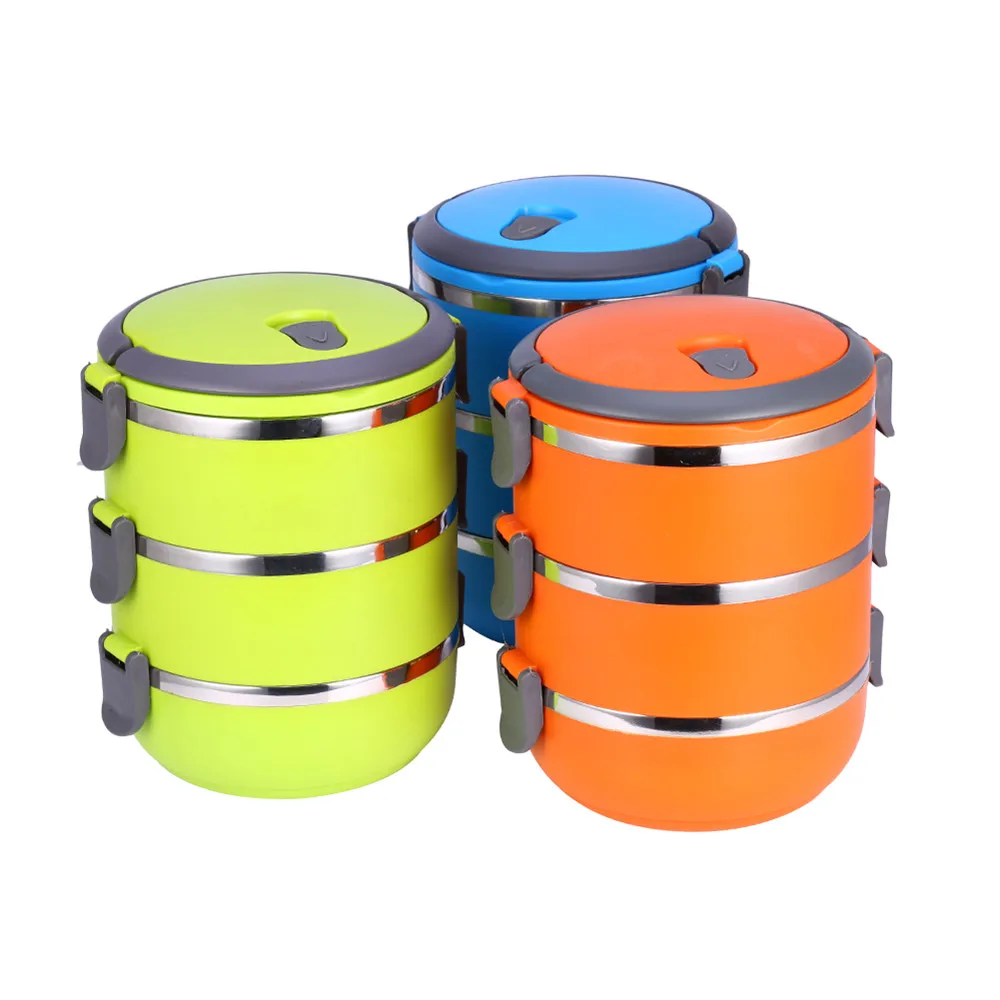 Новинка 2017 японская коробка из нержавеющей стали Bento градиентный цвет термо для