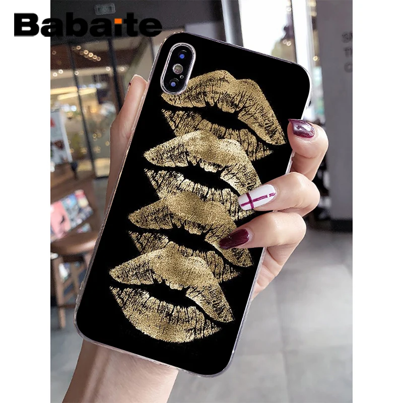 Babaite девчачьи розовые губы Модный Новый чехол для телефона iPhone 7 8 plus 6 6plus 6splus X Xs Xr