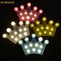led crown night light marquee sign letter bedroom bedside lamp 3d crown led night lamp for childrens christmas birthday gift
