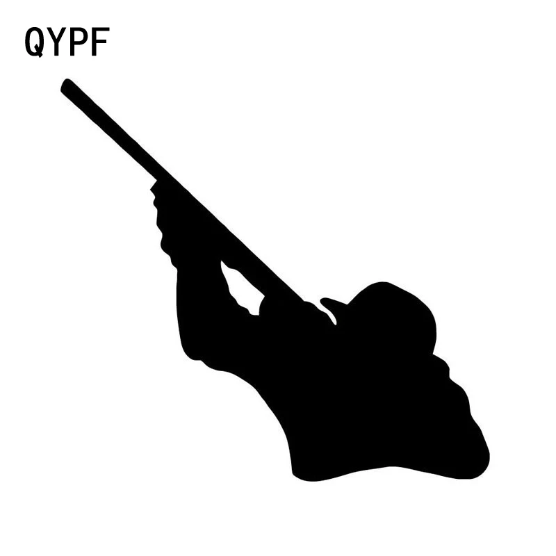 

QYPF 12 см * 11,5 см, креативные виниловые автомобильные наклейки для охоты и стрельбы, модные аксессуары