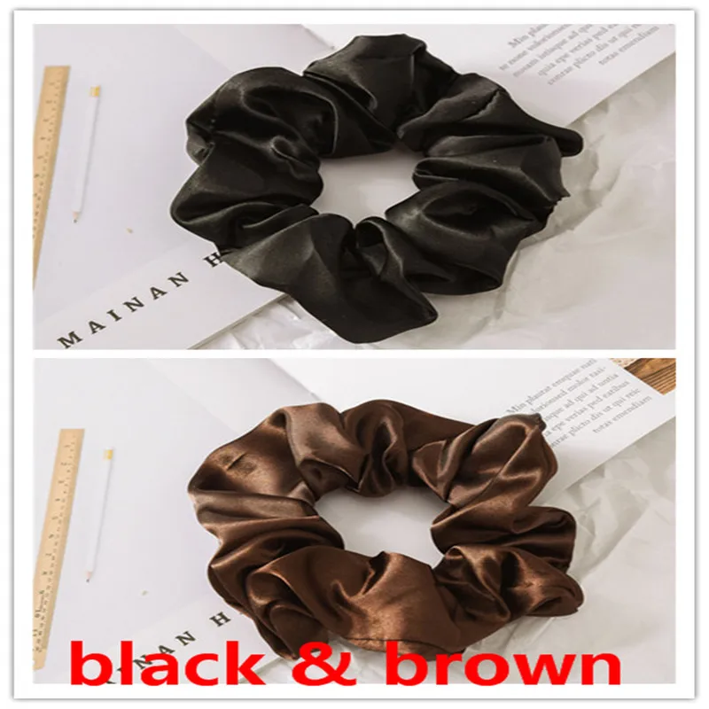 2 pcs scrunchie Модные женские резинки для волос, эластичные веревки для волос, чистый цвет, спортивный танцевальный женский хвостик, резинка для волос для девочек, эластичные резинки для волос - Цвет: 2 pcs scrunchie